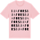 Pink Cotton t-shirt med Buafors ordlek t-shirt