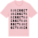 Pink Cotton t-shirt med Buberget ordlek t-shirt