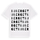 White t-shirt med Buberget ordlek t-shirt