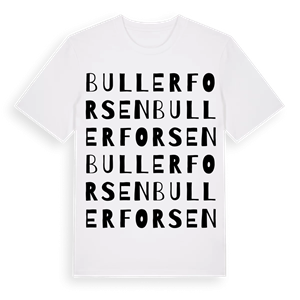 Bullerforsen ordlek t-shirt – ekologisk bomull t-shirt från Pinshirt