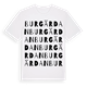 White t-shirt med Burgärdan ordlek t-shirt