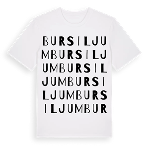 Bursiljum ordlek t-shirt – ekologisk bomull t-shirt från Pinshirt