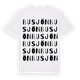 White t-shirt med Busjön ordlek t-shirt