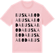 Pink Cotton t-shirt med Buskaboda ordlek t-shirt