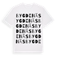 White t-shirt med Bygdenäs ordlek t-shirt