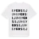 White t-shirt med Bygdsiljum ordlek t-shirt
