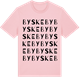 Pink Cotton t-shirt med Byske by ordlek t-shirt