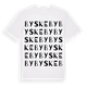 White t-shirt med Byske by ordlek t-shirt