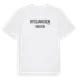 White t-shirt med Byssjaheden i Sverige t-shirt