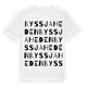 White t-shirt med Byssjaheden ordlek t-shirt