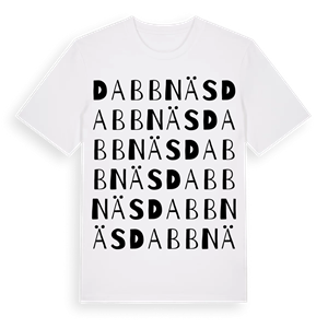 Dabbnäs ordlek t-shirt – ekologisk bomull t-shirt från Pinshirt