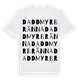 White t-shirt med Daddmyrbränna ordlek t-shirt