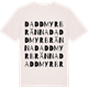 Vintage White t-shirt med Daddmyrbränna ordlek t-shirt