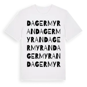 Dagermyran ordlek t-shirt – ekologisk bomull t-shirt från Pinshirt