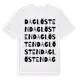White t-shirt med Daglösten ordlek t-shirt