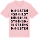 Pink Cotton t-shirt med Dahlströms ordlek t-shirt