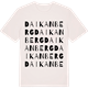 Vintage White t-shirt med Daikanberg ordlek t-shirt