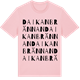 Pink Cotton t-shirt med Daikanbrännan ordlek t-shirt