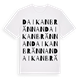 White t-shirt med Daikanbrännan ordlek t-shirt
