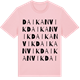 Pink Cotton t-shirt med Daikanvik ordlek t-shirt