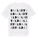 White t-shirt med Daikanvik ordlek t-shirt