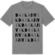 Mid Heather Gray t-shirt med Daikanvik ordlek t-shirt