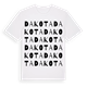 White t-shirt med Dakota ordlek t-shirt