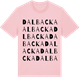 Pink Cotton t-shirt med Dalbacka ordlek t-shirt
