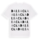 White t-shirt med Dalbacka ordlek t-shirt