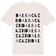 Vintage White t-shirt med Dalbacken ordlek t-shirt