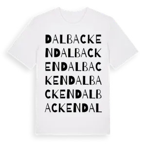 Dalbacken ordlek t-shirt – ekologisk bomull t-shirt från Pinshirt
