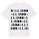 White t-shirt med Dallund ordlek t-shirt