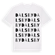 White t-shirt med Dalsby ordlek t-shirt
