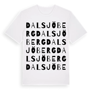 Dalsjöberg ordlek t-shirt – ekologisk bomull t-shirt från Pinshirt