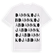 White t-shirt med Dammkojan ordlek t-shirt