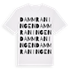 White t-shirt med Dammraningen ordlek t-shirt
