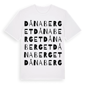 Dånaberget ordlek t-shirt – ekologisk bomull t-shirt från Pinshirt