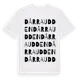 White t-shirt med Dårraudden ordlek t-shirt