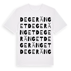 Degeränget ordlek t-shirt – ekologisk bomull t-shirt från Pinshirt