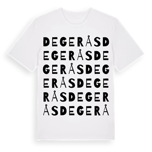 Degerås ordlek t-shirt – ekologisk bomull t-shirt från Pinshirt