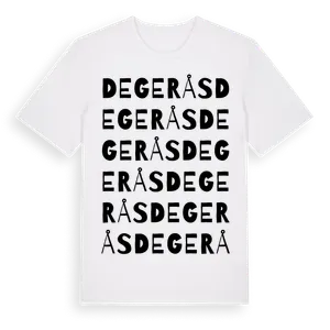 Degerås ordlek t-shirt – ekologisk bomull t-shirt från Pinshirt