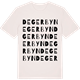 Vintage White t-shirt med Degerbyn ordlek t-shirt