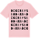 Pink Cotton t-shirt med Degerbysbodarna ordlek t-shirt
