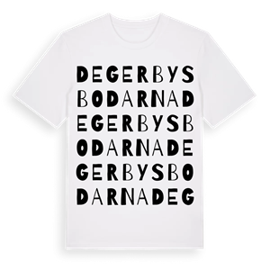 Degerbysbodarna ordlek t-shirt – ekologisk bomull t-shirt från Pinshirt