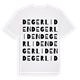 White t-shirt med Degerliden ordlek t-shirt