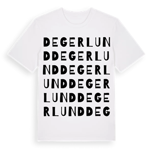 Degerlund ordlek t-shirt – ekologisk bomull t-shirt från Pinshirt