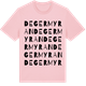 Pink Cotton t-shirt med Degermyran ordlek t-shirt