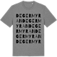 Mid Heather Gray t-shirt med Degermyran ordlek t-shirt