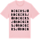 Pink Cotton t-shirt med Degersjön ordlek t-shirt