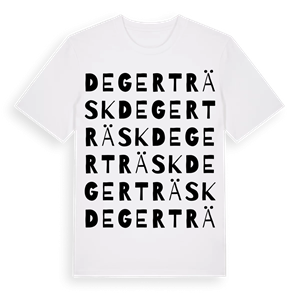 Degerträsk ordlek t-shirt – ekologisk bomull t-shirt från Pinshirt